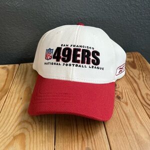 Vintage SF 49ers Reebok white and red mesh flex fit hat